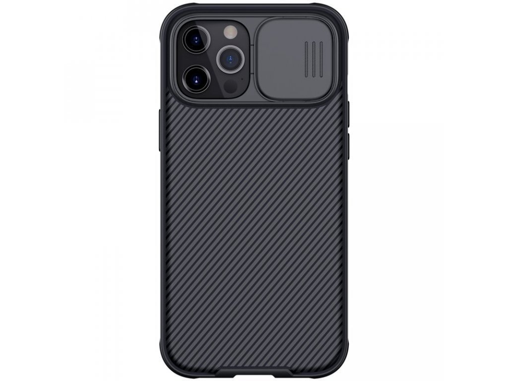 CamShield Pro pancéřový zadní kryt s krytkou fotoaparátu pro iPhone 12 Pro / iPhone 12 černý