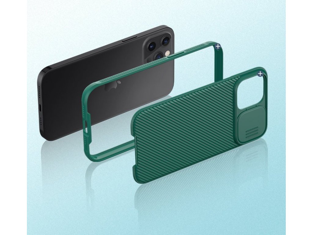 CamShield Pro pancéřový zadní kryt s krytkou fotoaparátu pro iPhone 12 Pro / iPhone 12 černý