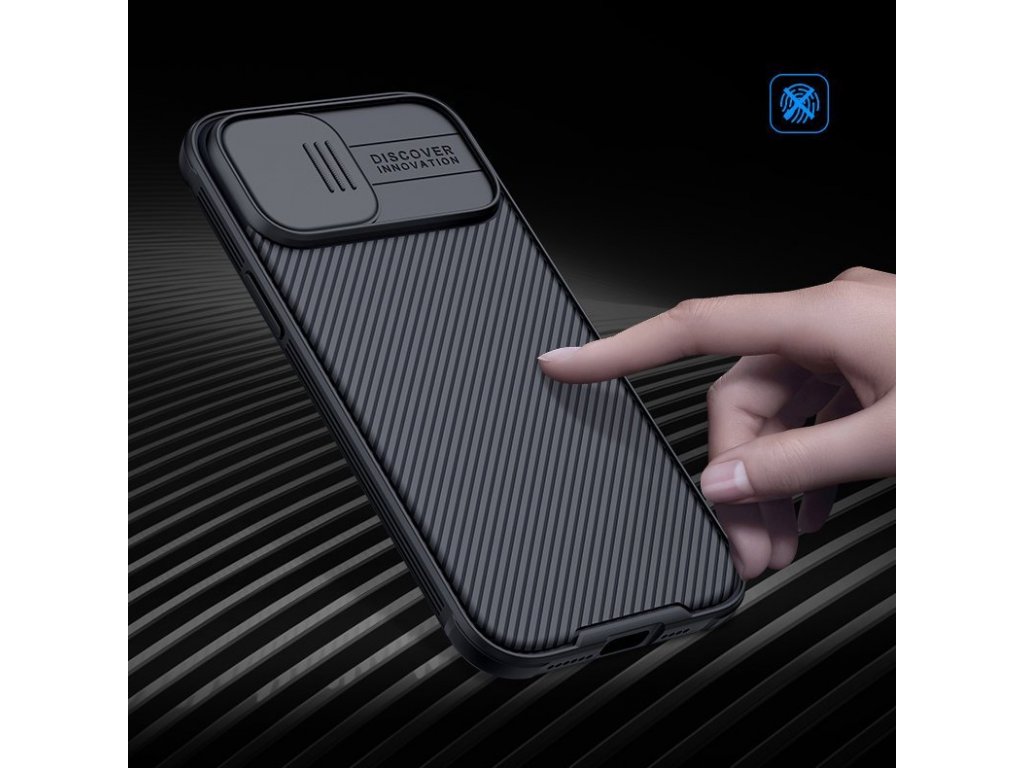 CamShield Pro pancéřový zadní kryt s krytkou fotoaparátu pro iPhone 12 Pro / iPhone 12 černý