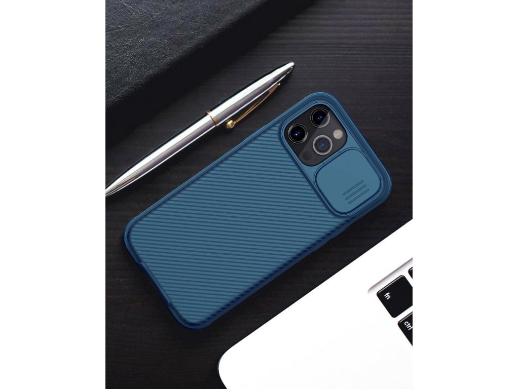 CamShield Pro pancéřový zadní kryt s krytkou fotoaparátu pro iPhone 12 Pro / iPhone 12 černý