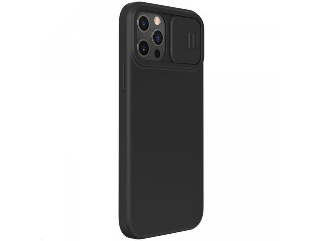 CamShield Silky Magnetic Silikonový Kryt pro iPhone 12 Pro Max 6.7 Černý