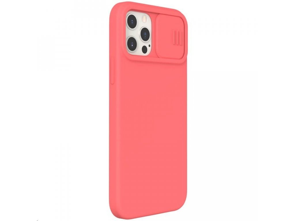 CamShield Silky Magnetic Silikonový Kryt pro iPhone 12 Pro Max 6.7 Oranžová růžová