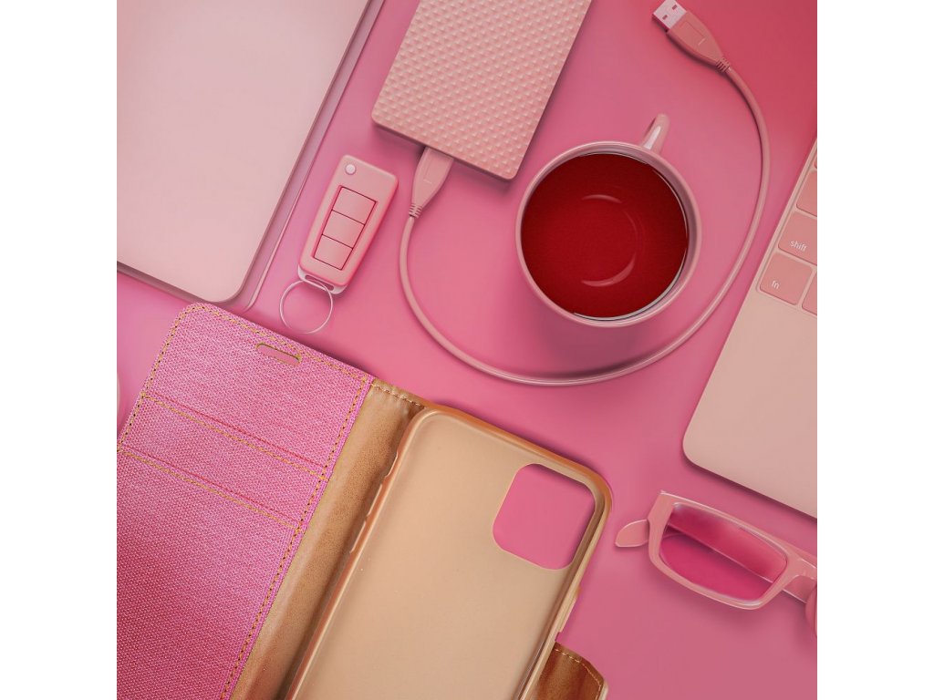 CANVAS Book case for IPHONE 15 Pro pink