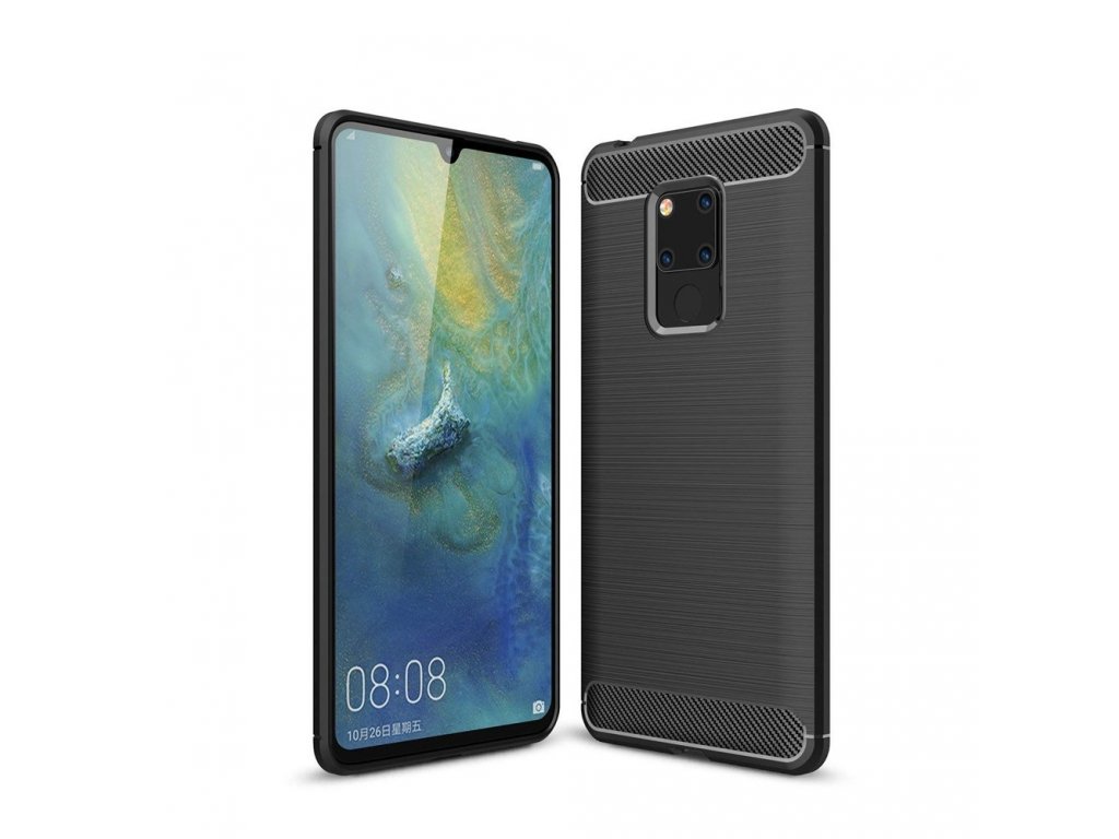 Carbon Case elastické pouzdro Huawei Mate 20 černé