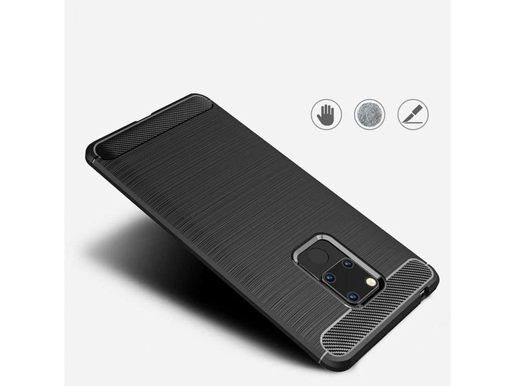 Carbon Case elastické pouzdro Huawei Mate 20 černé