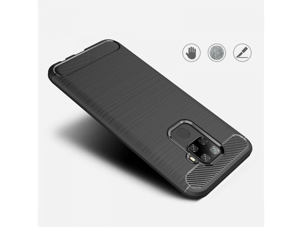 Carbon Case elastické pouzdro Huawei Mate 30 Lite černé