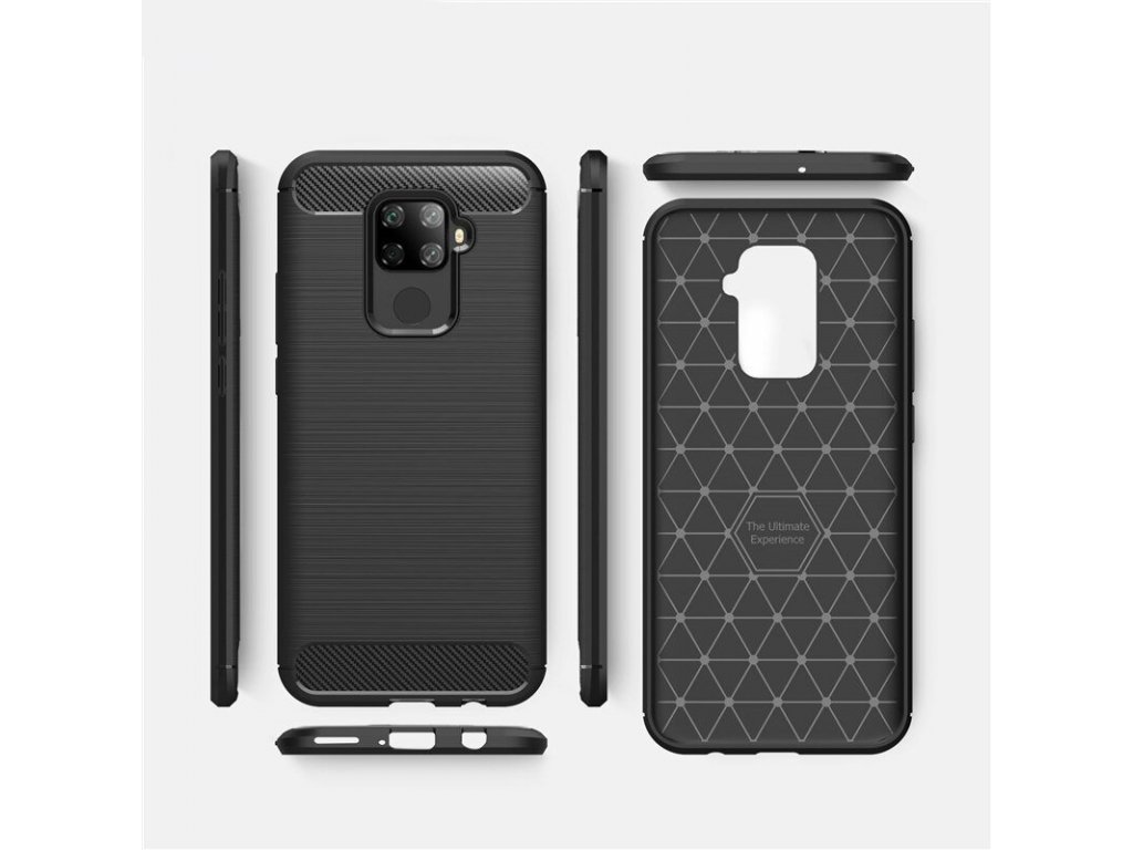 Carbon Case elastické pouzdro Huawei Mate 30 Lite černé