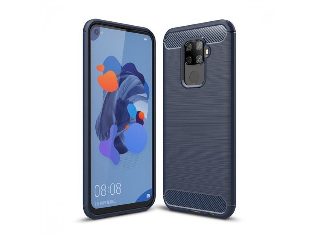 Carbon Case elastické pouzdro Huawei Mate 30 Lite modré