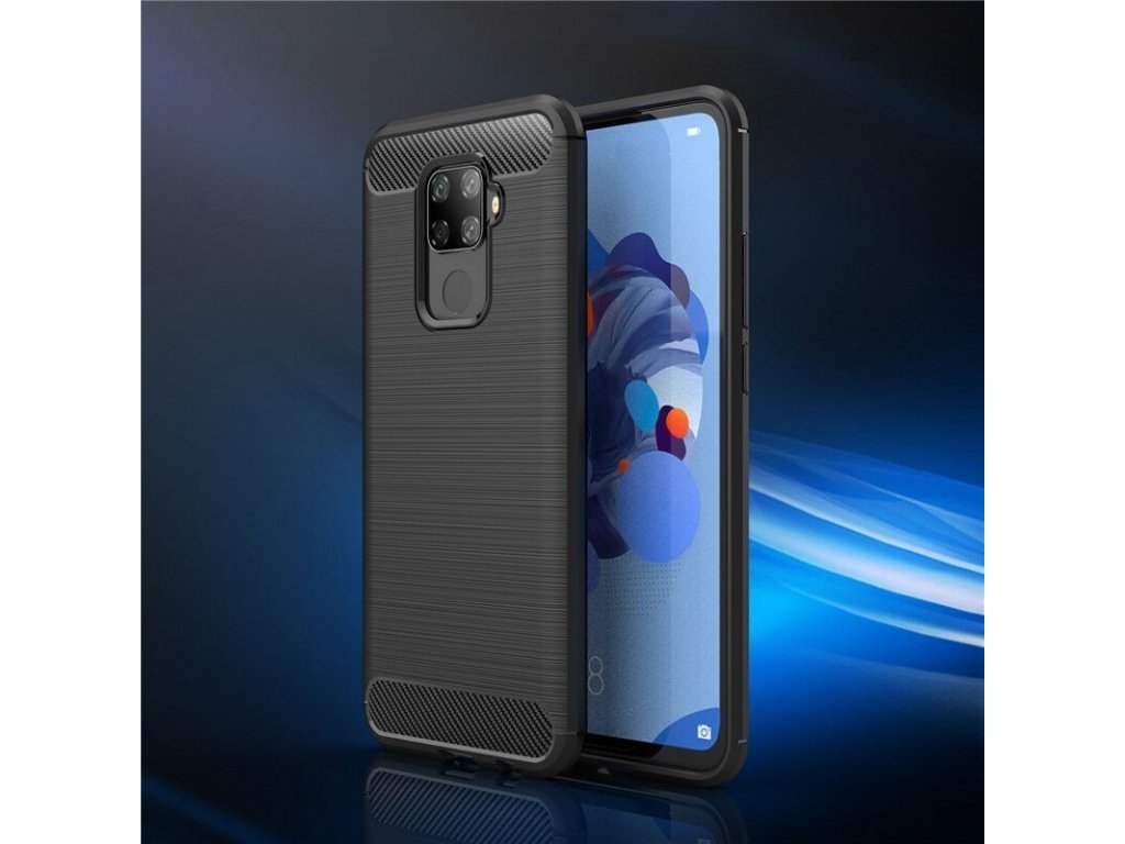 Carbon Case elastické pouzdro Huawei Mate 30 Lite modré