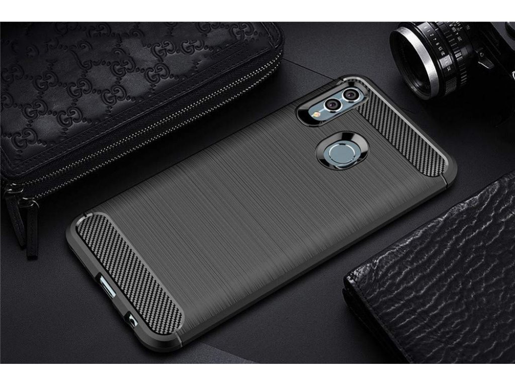 Carbon Case elastické pouzdro Huawei P Smart Plus 2019 / Honor 10 Lite Černé