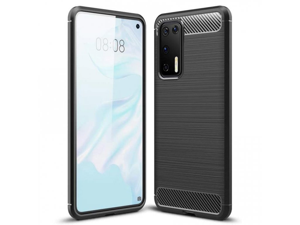 Carbon Case elastické pouzdro Huawei P40 černé