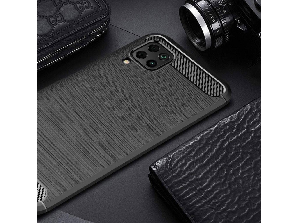 Carbon Case elastické pouzdro Huawei P40 Lite / Nova 7i / Nova 6 SE modré