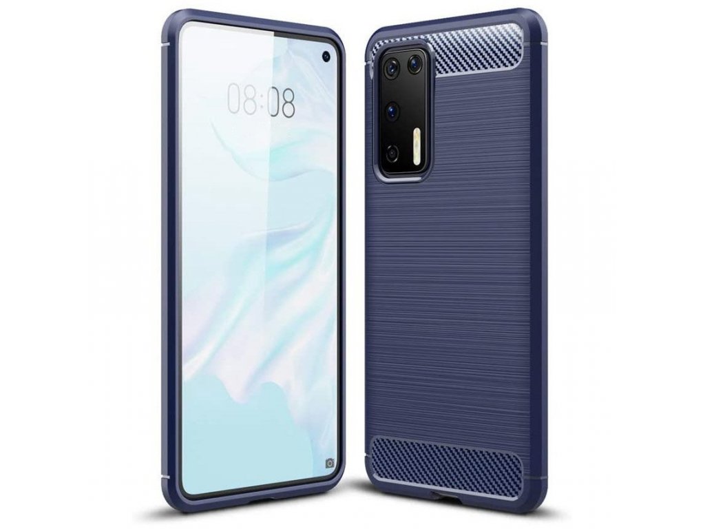 Carbon Case elastické pouzdro Huawei P40 modré