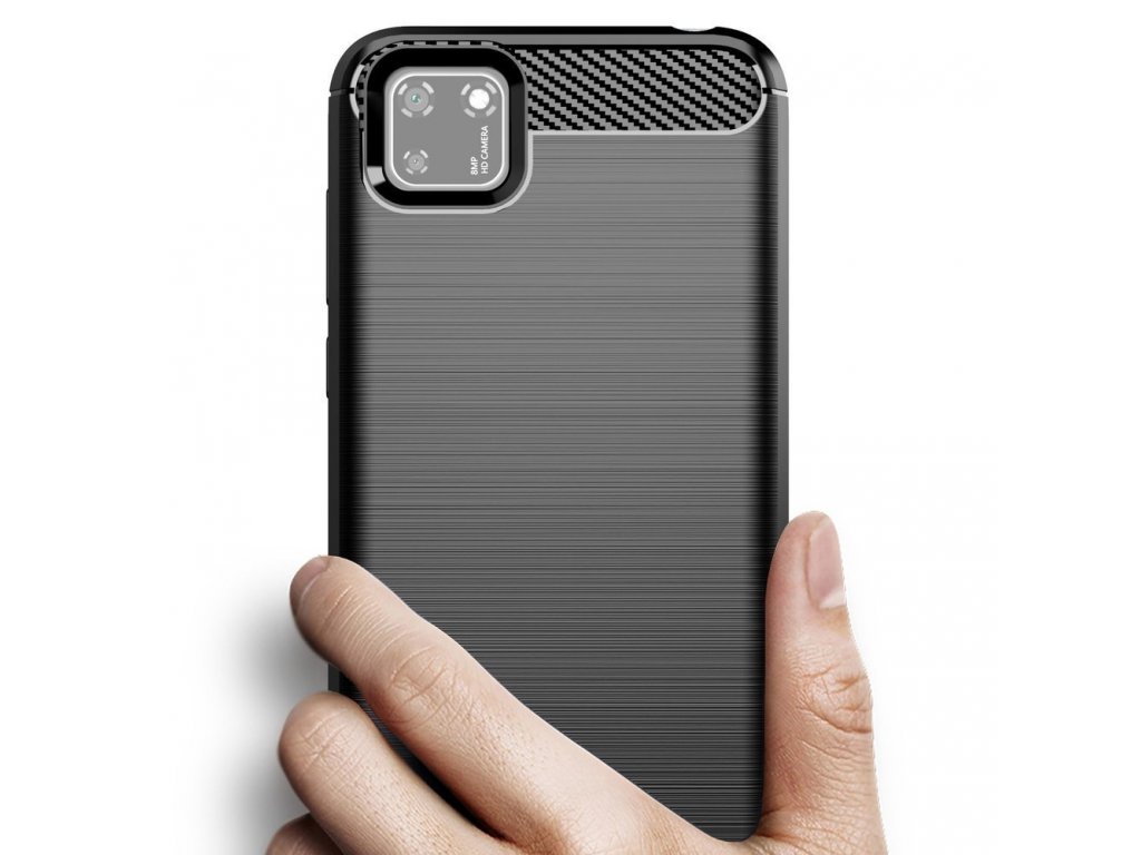 Carbon Case elastické pouzdro Huawei Y5p černé