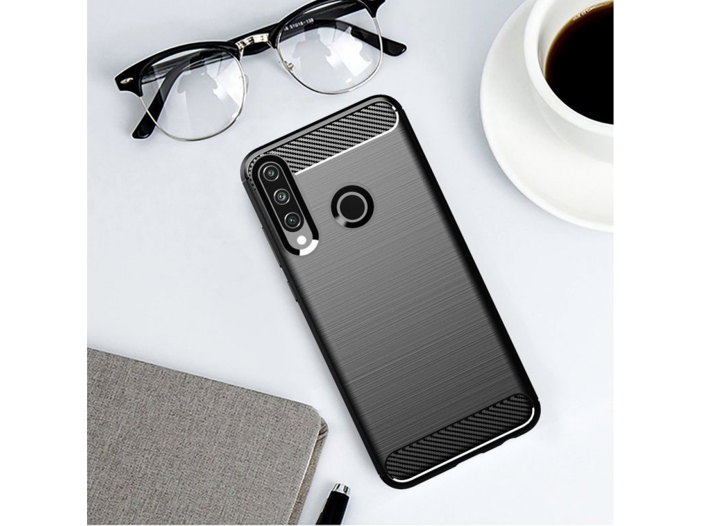 Carbon Case elastické pouzdro Huawei Y6p černé