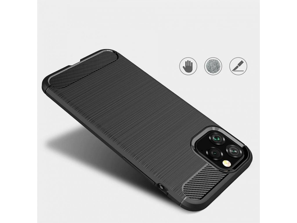 Carbon Case elastické pouzdro iPhone 11 černé