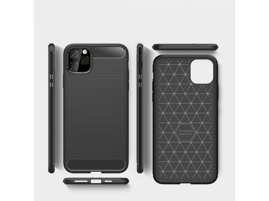 Carbon Case elastické pouzdro iPhone 11 černé