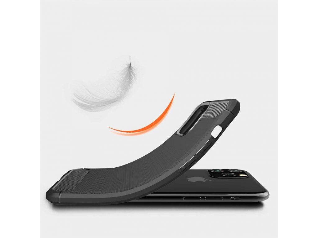 Carbon Case elastické pouzdro iPhone 11 černé