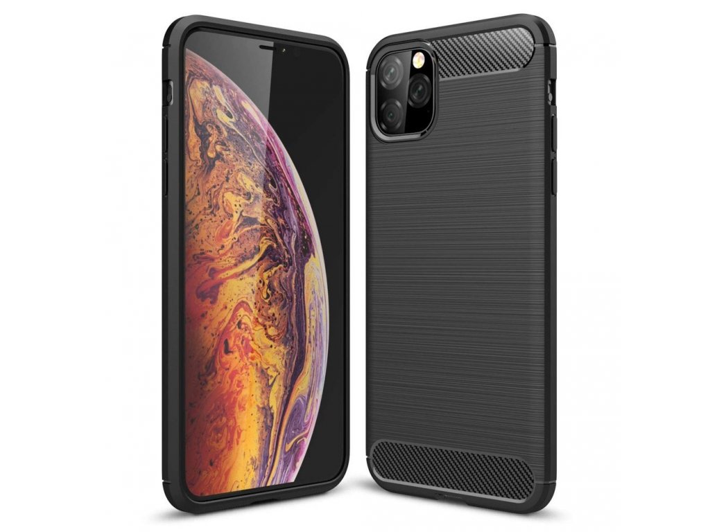 Carbon Case elastické pouzdro iPhone 11 Pro černé