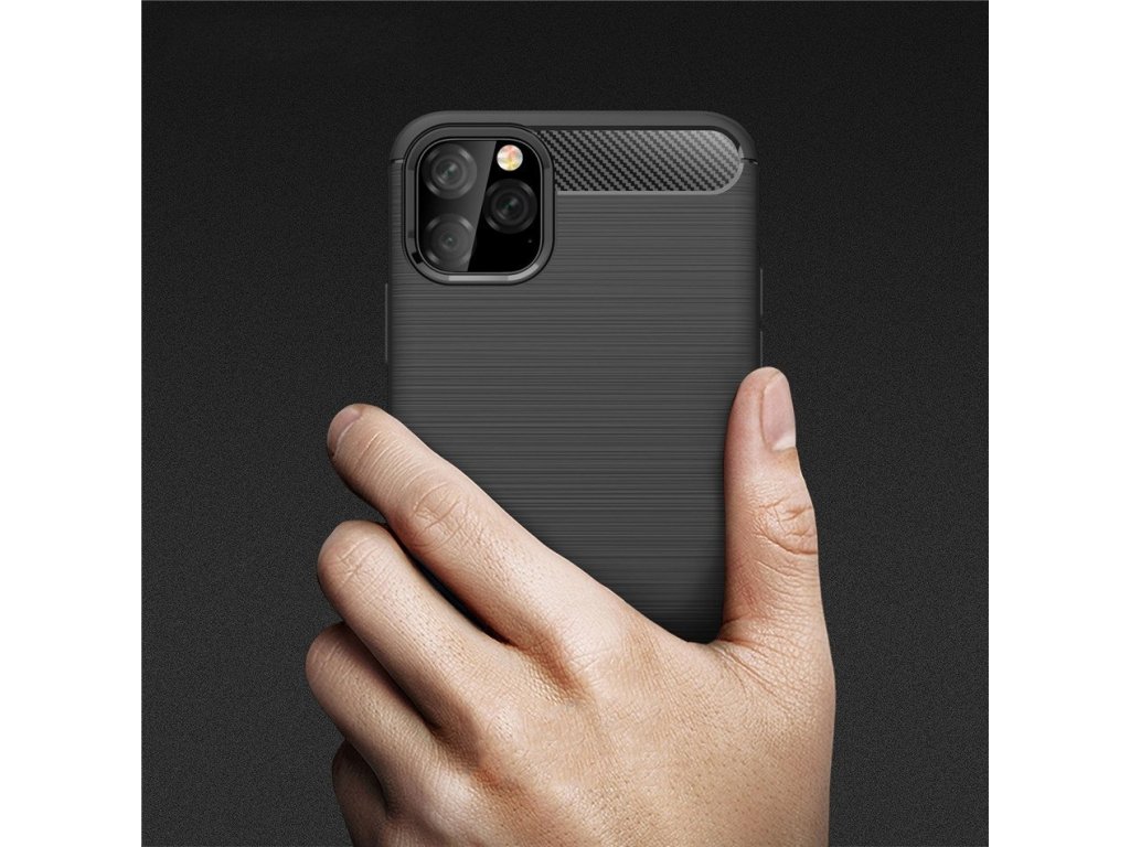 Carbon Case elastické pouzdro iPhone 11 Pro černé