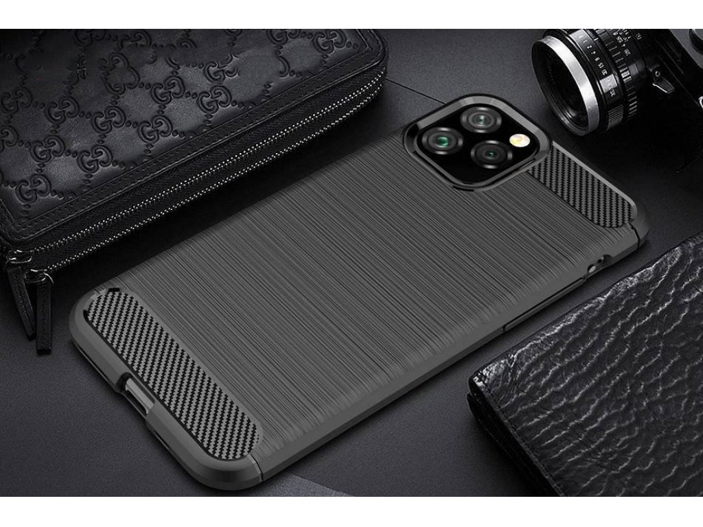 Carbon Case elastické pouzdro iPhone 11 Pro černé