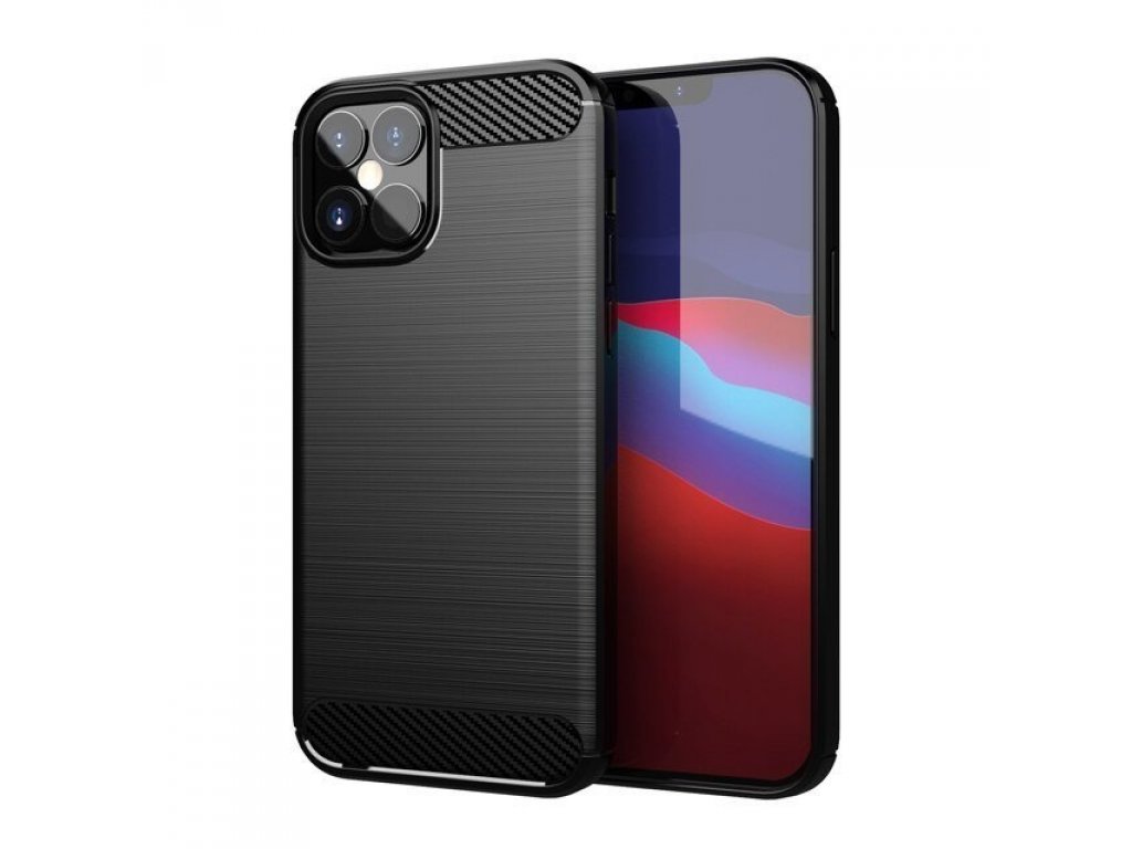 Carbon Case elastické pouzdro iPhone 12 mini černé