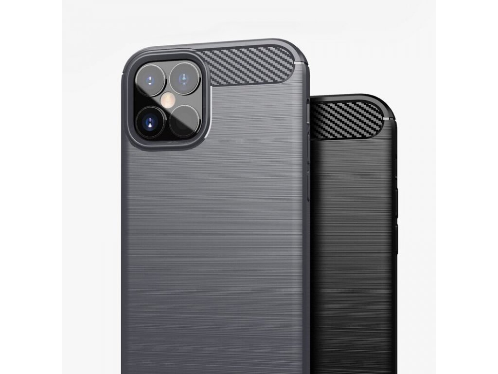 Carbon Case elastické pouzdro iPhone 12 mini černé