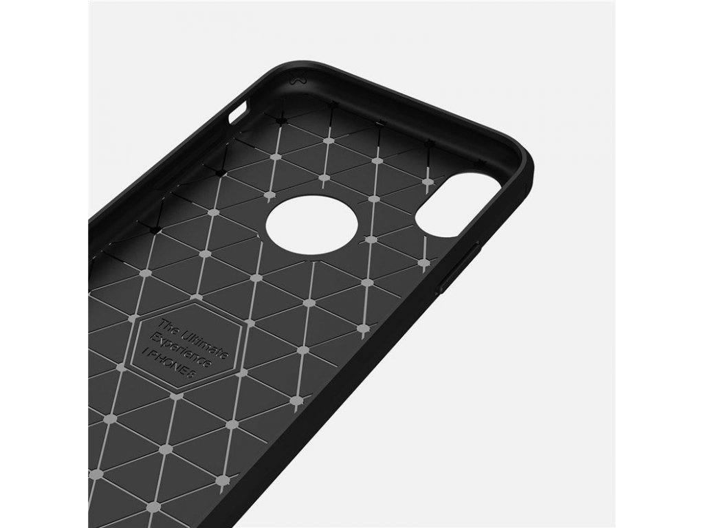 Carbon Case elastické pouzdro iPhone XS / X černé