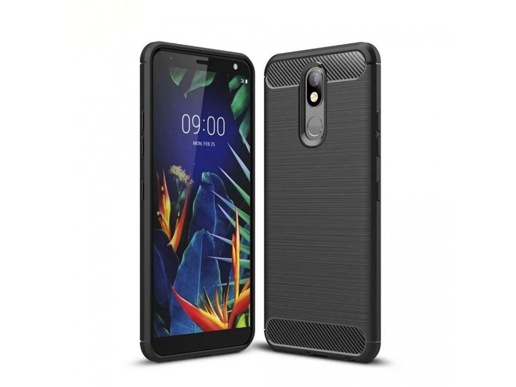 Carbon Case elastické pouzdro LG K40 X420 černé