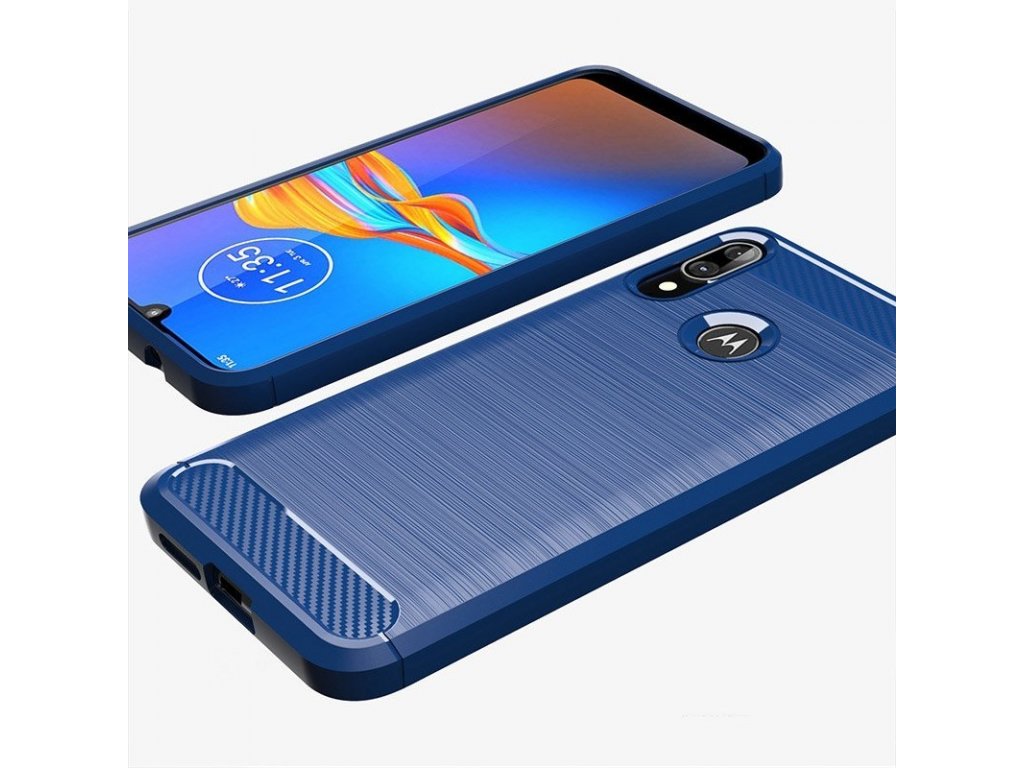 Carbon Case elastické pouzdro Motorola Moto E6 Plus černé