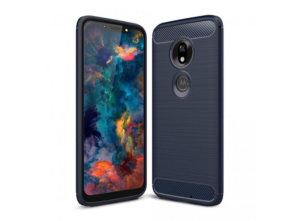 Carbon Case elastické pouzdro Motorola Moto G7 Play modré