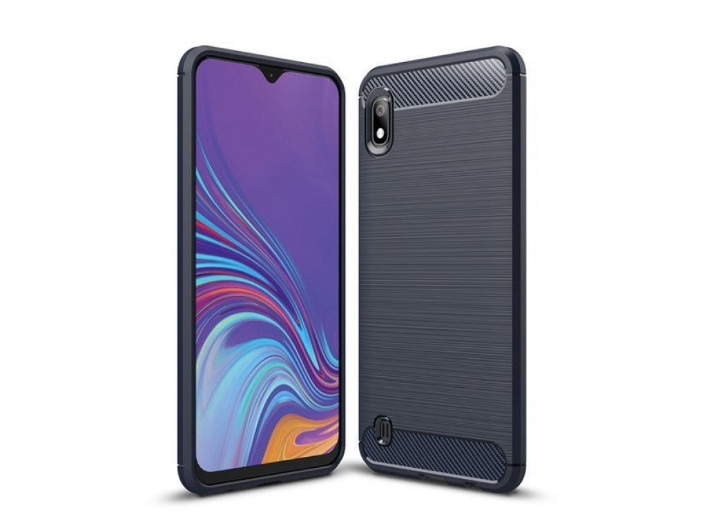 Carbon Case elastické pouzdro Samsung Galaxy A10 modré