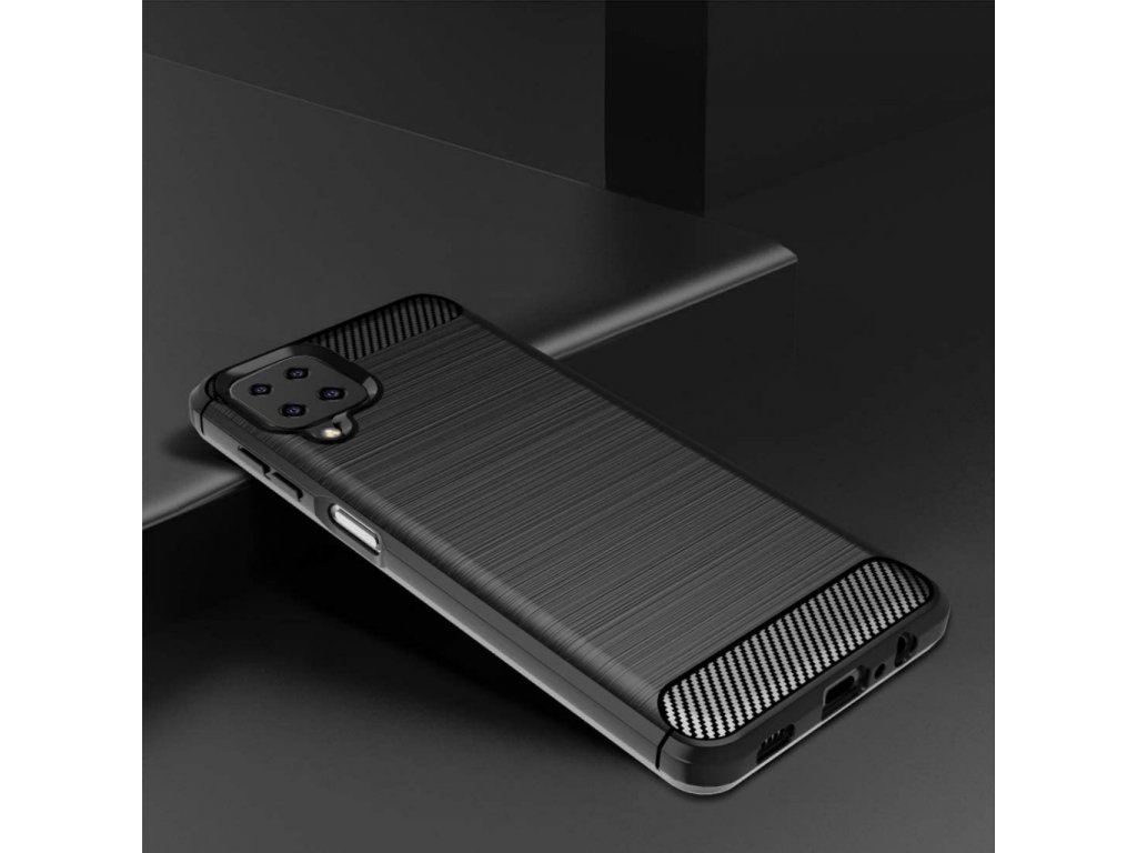 Carbon Case elastické pouzdro Samsung Galaxy A12 černé