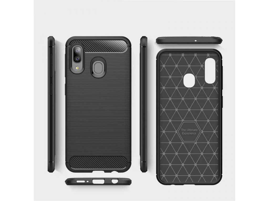 Carbon Case elastické pouzdro Samsung Galaxy A20e černé