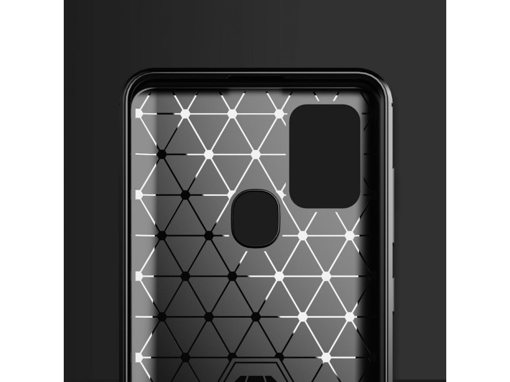 Carbon Case elastické pouzdro Samsung Galaxy A21S modré