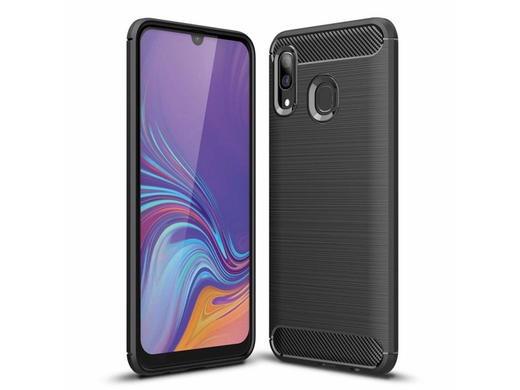 Carbon Case elastické pouzdro Samsung Galaxy A30 černé