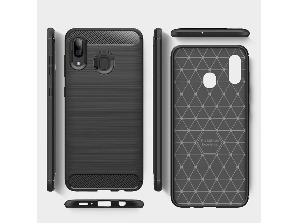 Carbon Case elastické pouzdro Samsung Galaxy A30 černé