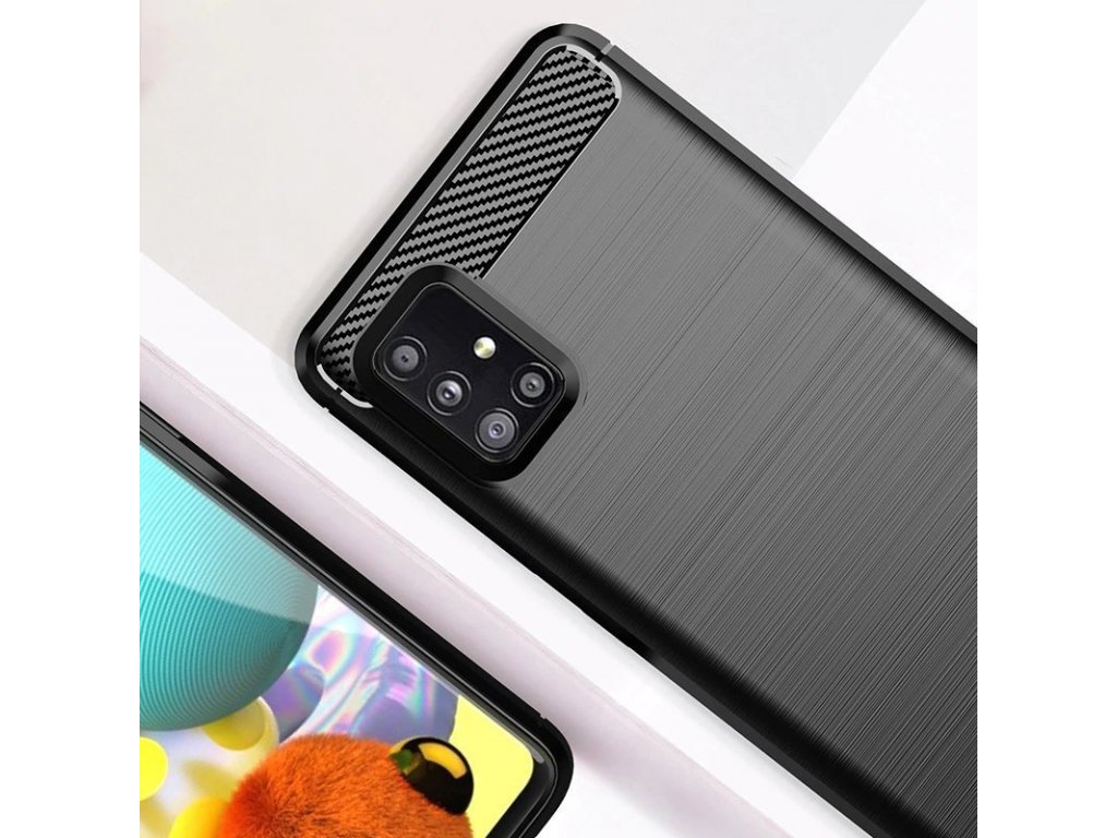 Carbon Case elastické pouzdro Samsung Galaxy A31 černé