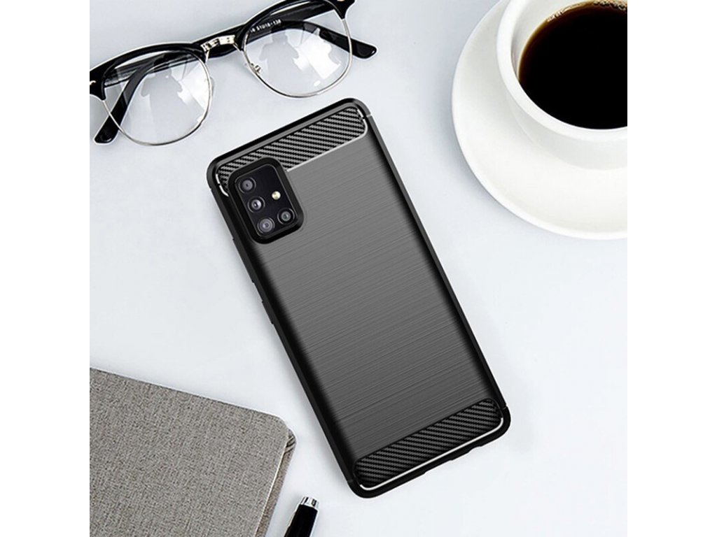 Carbon Case elastické pouzdro Samsung Galaxy A31 černé