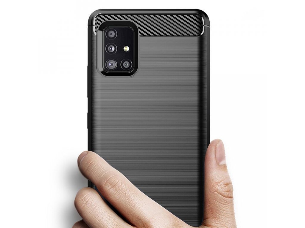 Carbon Case elastické pouzdro Samsung Galaxy A31 černé