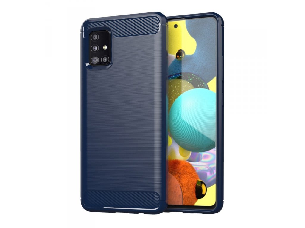 Carbon Case elastické pouzdro Samsung Galaxy A51 5G modré