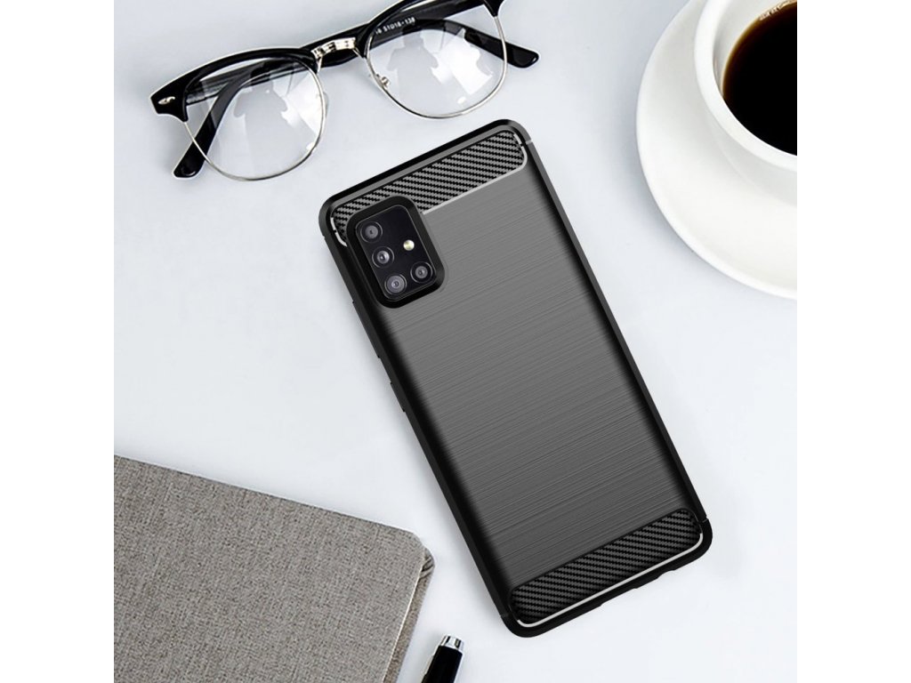 Carbon Case elastické pouzdro Samsung Galaxy A51 5G modré