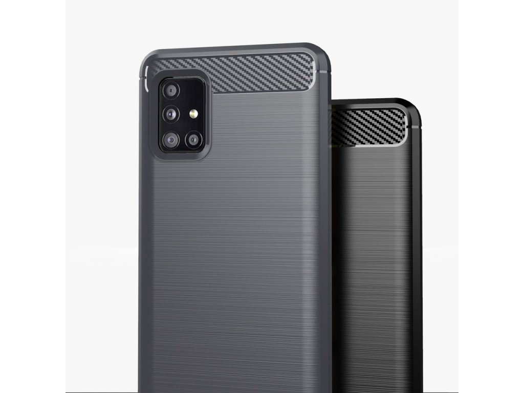 Carbon Case elastické pouzdro Samsung Galaxy A71 5G černé