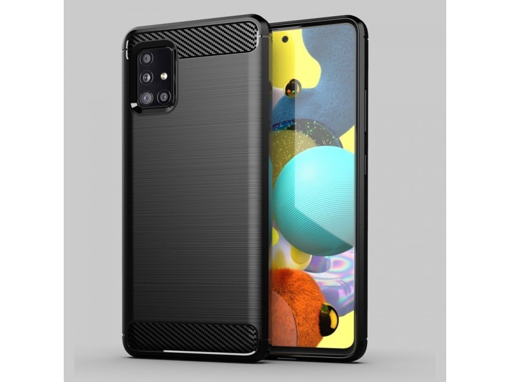 Carbon Case elastické pouzdro Samsung Galaxy A71 5G černé