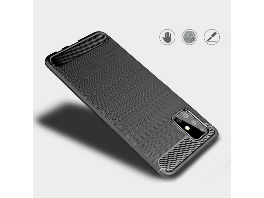 Carbon Case elastické pouzdro Samsung Galaxy A71 modré