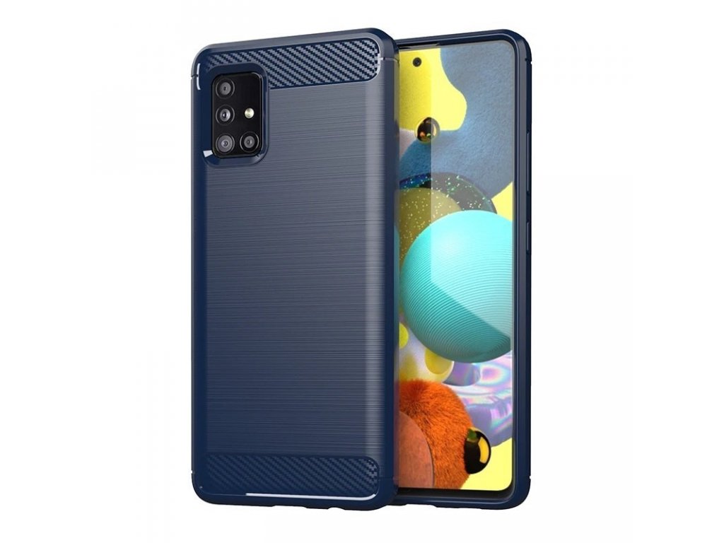 Carbon Case elastické pouzdro Samsung Galaxy M51 modré