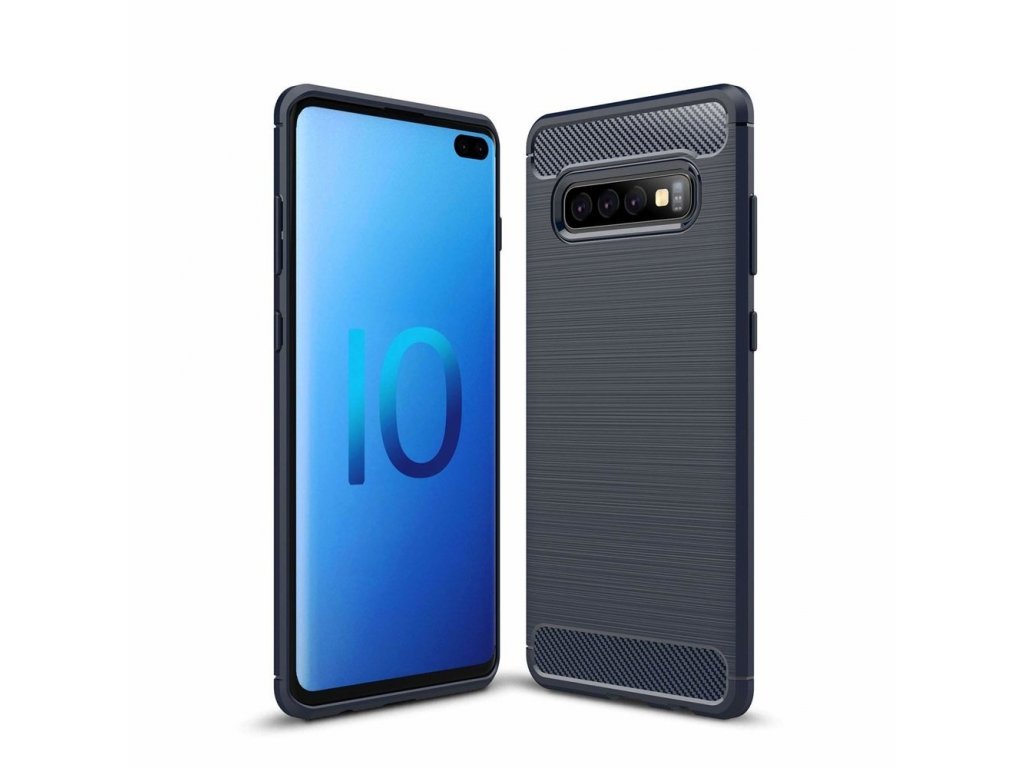 Carbon Case elastické pouzdro Samsung Galaxy S10 Plus modré