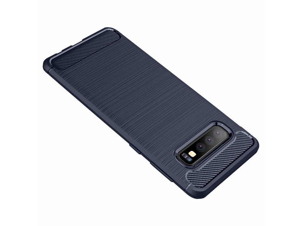 Carbon Case elastické pouzdro Samsung Galaxy S10 Plus modré