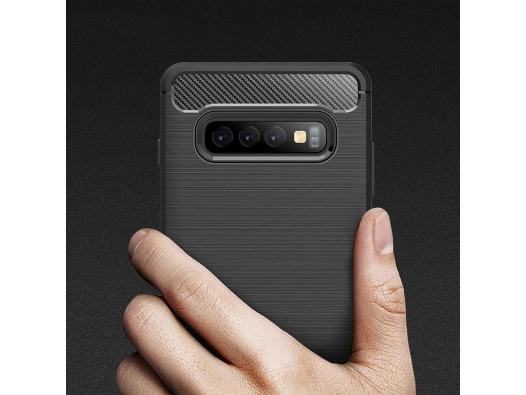 Carbon Case elastické pouzdro Samsung Galaxy S10 Plus modré