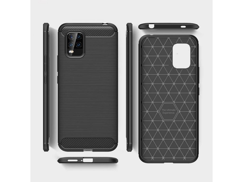 Carbon Case elastické pouzdro Xiaomi Mi 10 Lite černé